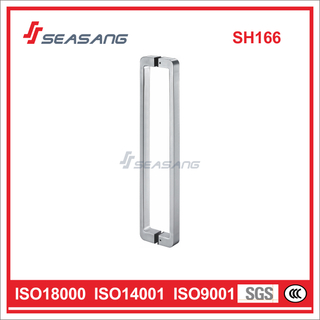 Back-to-Back Double Sided Square Tubing Shower Stainless Steel Door Pull Handles SH166
