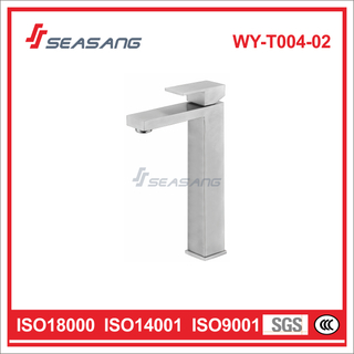 Stainless Steel Sanitary Bathroom Lavatory Sqaure Vessel Basin Water Faucet