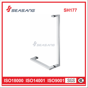 Stainless Steel 304 Square Profile Pull Handle And Towel Bar Combo For Shower Door Glass Door SH177