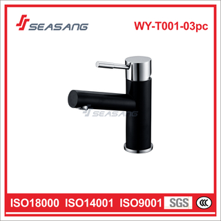 Stainless Steel Solid Casting Bathroom Lavatory Basin Black Color Tap