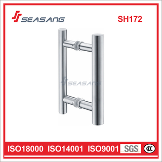 Glass Door Double Side Stainless Steel 201 Satin And Mirror Finish H Pull Handle SH172