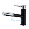Stainless Steel Kitchen Pull Out Faucet Taps in Polish Black