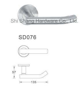 Stainless Steel 304 Door Hardware Square Dummy Hollow Lever Front Door Handle SD076