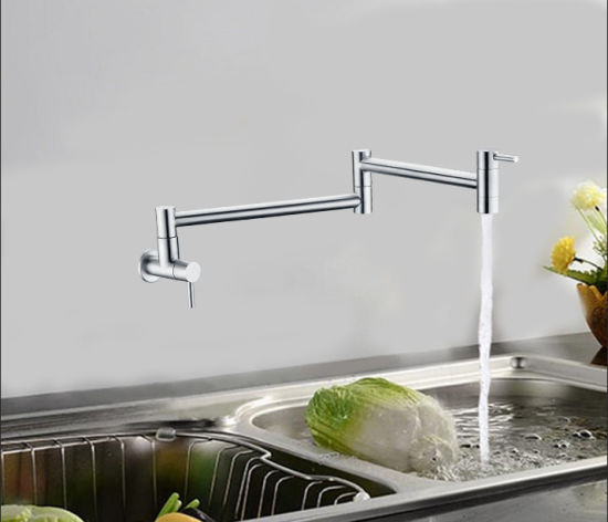 Stainless Steel Pot Filler Kitchen Cold Water Wall Mounted Faucet