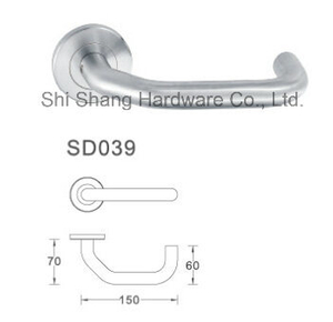 Builders Contemporary Style 304 Stainless Steel with Plastic Underbase Hollow Lever Door Handle SD039