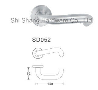 Custom Square Stainless Steel Modern Bedroom Furniture Hardware Hollow Lever Door Handle SD052