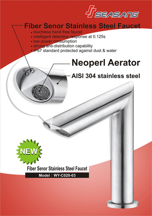 Stainless Steel Bathroom Lavatory Basin Automatic Sensor Water Faucet