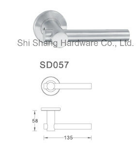 Modern Satin Stainless Steel Furniture Hardware Hollow Door Lever Handle SD057