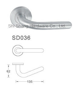 Modern Simplicity Stainless Steel Furniture Hardware Split Hollow Lever Door Lock Handle SD036