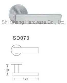 Contemporary Style Stainless Steel With Plastic Underbase Hollow Lever Door Handle SD073
