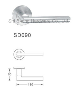 Internal Satin Stainless Steel Hollow Furniture Hardware Straight Lever Door Handle SD090