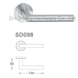 Hollow Lever Handle High Security Stainless Steel Hollow Lever Wooden Door Mortis Handle SD098