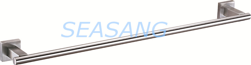 Hotel Bathroom Single Towel Bar in Stainless Steel Satin