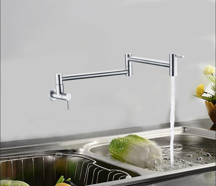 Stainless Steel Pot Filler Kitchen Cold Water Wall Mounted Faucet Buy