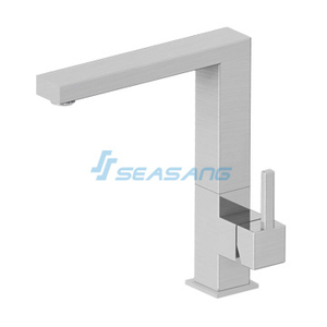 Square Stainless Steel Kitchen Cabinet Sink Faucet Mixer Tap