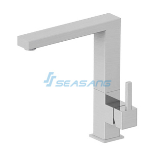 Square Stainless Steel Kitchen Cabinet Sink Faucet Mixer Tap Manufacturers